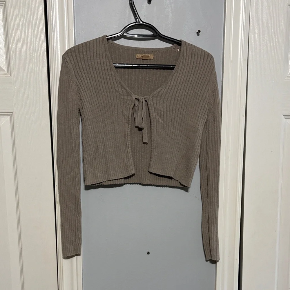 Harlow Taupe Ribbed Knitwear - Picture 2 of 7